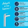 Mitigeur monocommande vasque a poser - GROHE Swift - 24331001 - Chromé - Tail...