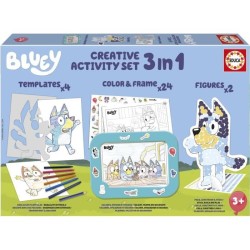 Set créatif - EDUCA - Décoration et modelage des personnages Bluey - 3 activi...