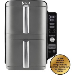 Friteuse sans huile NINJA - Double Stack XL SL400EU - Capacité 9,5L - 6 progr...