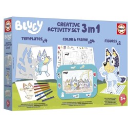 Set créatif - EDUCA - Décoration et modelage des personnages Bluey - 3 activi...