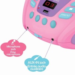 Lecteur CD Portable Bluetooth Licorne - LEXIBOOK - Effets Lumineux - USB - En...