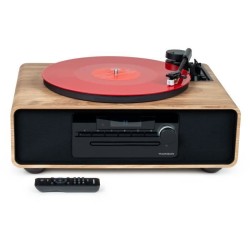 Micro-chaîne Bluetooth avec platine - THOMSON - Noir/Bois - Radio FM/CD/MP3/U...