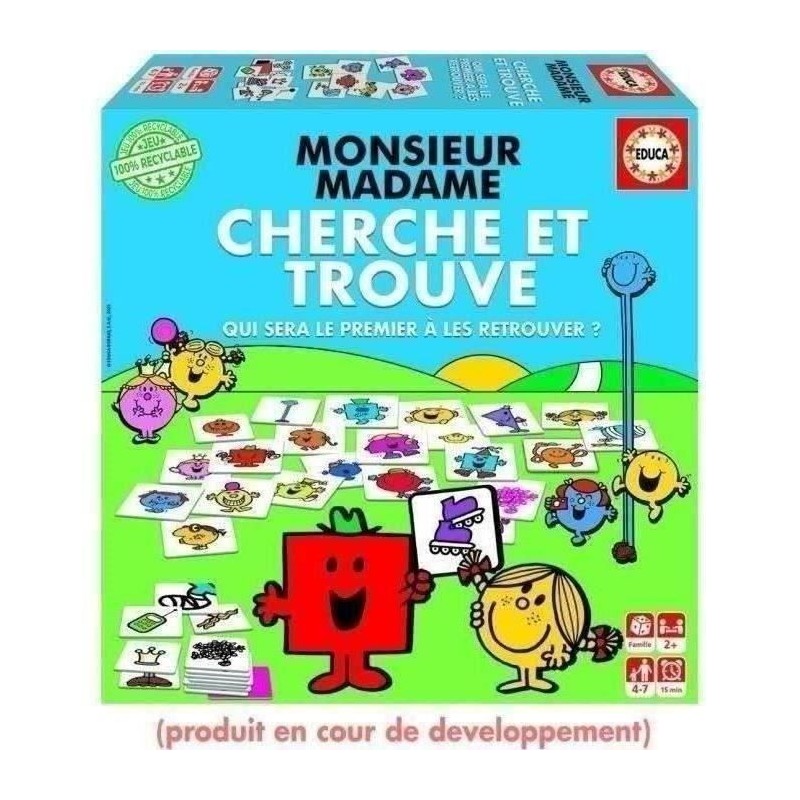 Jeu d'apprentissage - EDUCA - Monsieur Madame - Cherche Et Trouve