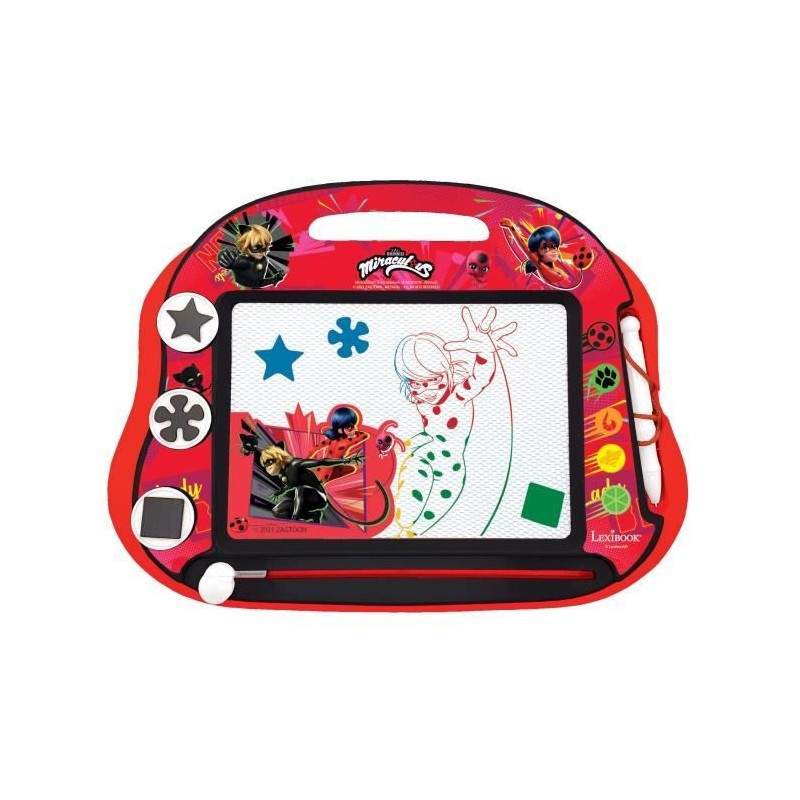Ardoise Magique - LEXIBOOK - Miraculous - Format A5 - Rouge - Pour Enfant