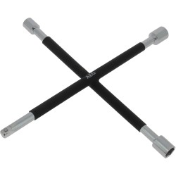 Clé en croix démonte-roue 3 douilles : 17/19/21mm et carré 1/2 - AEG - mousse...