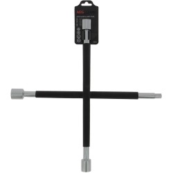 Clé en croix démonte-roue 3 douilles : 17/19/21mm et carré 1/2 - AEG - mousse...