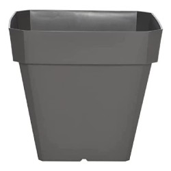 Pot de fleurs - RIVIERA - Soleilla - Carré - 40 x 40 cm - Gris pailleté