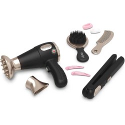 Smoby - My Beauty Hair Set - Set de Coiffure Enfant - Lisseur et Seche-Cheveu...