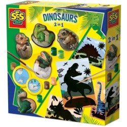 Moulage et peinture et scratch - SES CREATIVE - Dinosaures 2 en 1 -