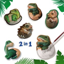 Moulage et peinture et scratch - SES CREATIVE - Dinosaures 2 en 1 -