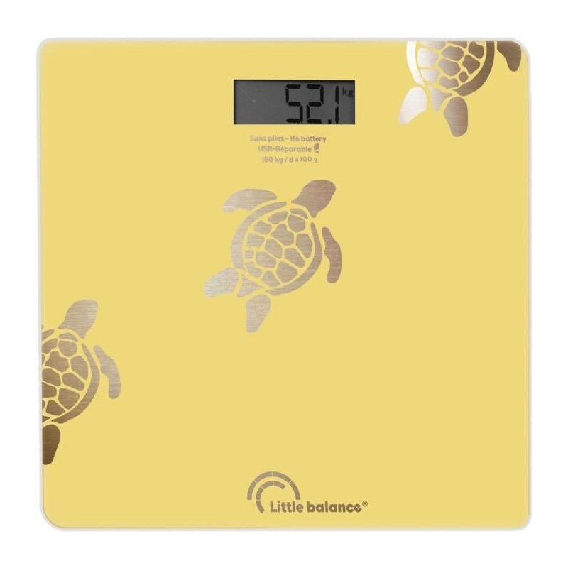 Pese-personne - LITTLE BALANCE - 8731 - Tortues sables métallisées - USB-répa...