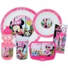 Lot Vaisselle Disney Minnie - FUN HOUSE - 006377 - Verre, Assiette Creuse, As...
