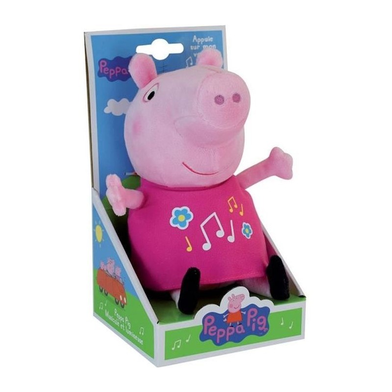 Jemini PEPPA PIG Peluche 25cm musicale & lumineuse