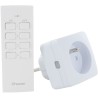 Set 2 mini prises - CHACON - On/Off - 2300 W (FR) + télécommande - Blanc