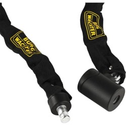 Antivol vélo chaîne - BURG WACHTER - 580 90 BLACK - Acier 6 mm - Textile haut...