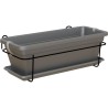 ARTEVASI Kit jardiniere balcon VENEZIA 50cm anthracite - Avec réserve d'eau -...