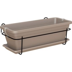 ARTEVASI Kit balcon Jardiniere VENEZIA - 50cm taupe - 50 x 19,5 x h16,3 cm - ...