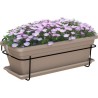 ARTEVASI Kit balcon Jardiniere VENEZIA - 50cm taupe - 50 x 19,5 x h16,3 cm - ...