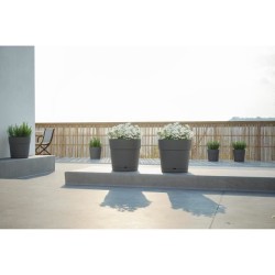ARTEVASI Pot de fleurs rond CAPRI LARGE - Plastique - Réservoir d'eau - diame...