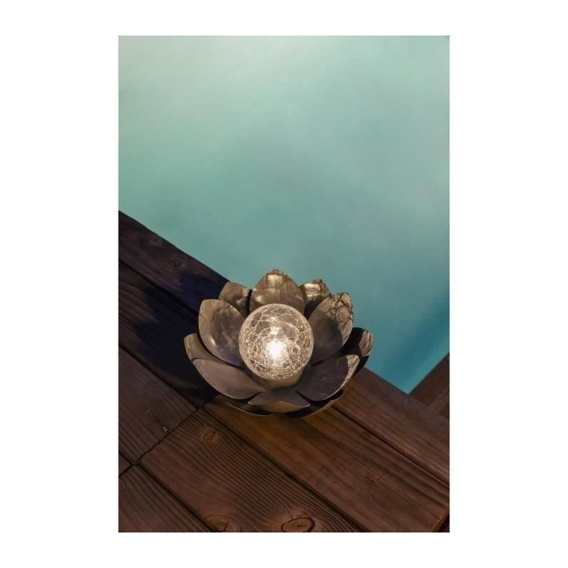 Nénuphar solaire - GALIX - 25 cm - 7 Lumens - 8 heures d'éclairage - Interrup...