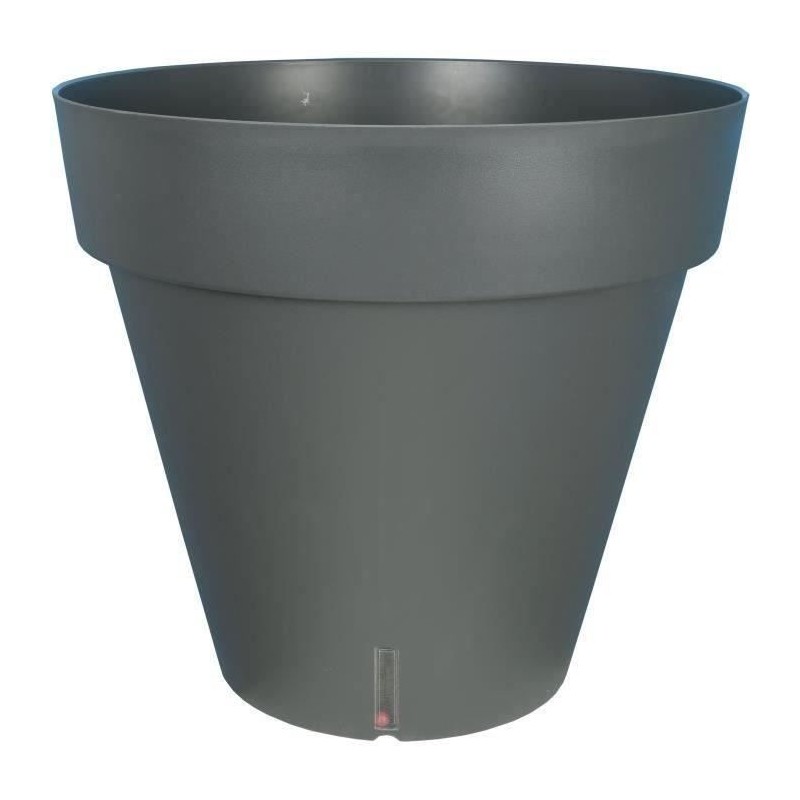 Pot de fleurs rond RIVIERA LOFT - Plastique - D29,5 x H27 cm - 10,5L - Gris