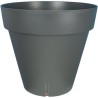 Pot de fleurs rond RIVIERA LOFT - Plastique - D29,5 x H27 cm - 10,5L - Gris