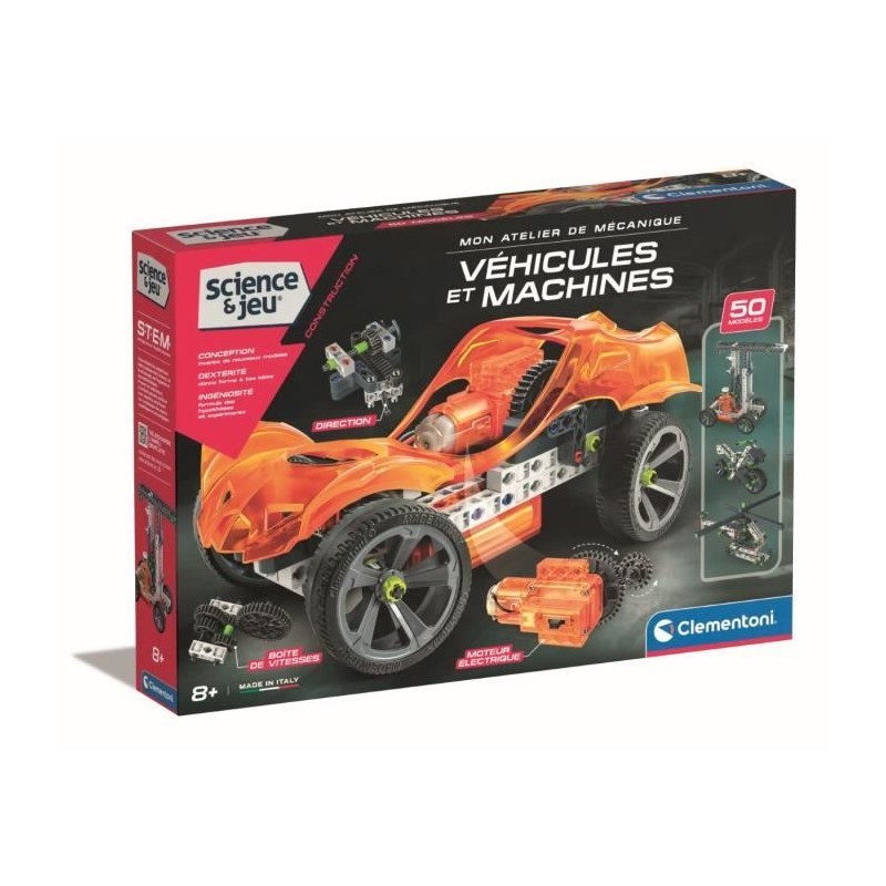 CLEMENTONI - Véhicules et machines - 50 constructions - Manuel