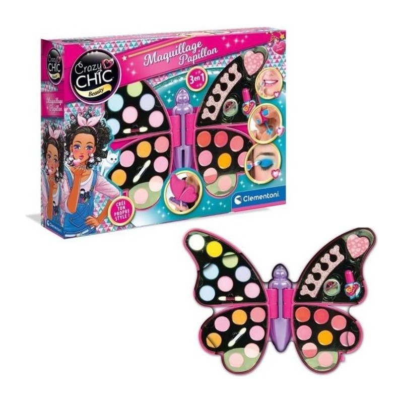 Palette de maquillage papillon - Clementoni - Fards a paupieres,