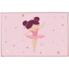 Tapis - FUN HOUSE - Danseuse Ballerine - 120 x 80 cm - Rose - Rectangulaire -...
