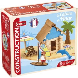 La Cabane de Plage 55 Pieces - JEUJURA - Jeu de Construction en Bois Naturel,...