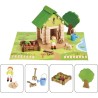 La Cabane du Jardinier 60 Pieces - JEUJURA - Jeu de Construction en Bois Natu...
