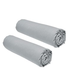 Lot de 2 draps housses TODAY Essential - 140 x 190 cm - 2 personnes - 100% Co...