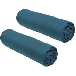 Lot de 2 draps housses TODAY Essential - 140 x 190 cm - 2 personnes - 100% Co...