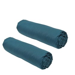 Lot de 2 draps housses TODAY Essential - 140 x 190 cm - 2 personnes - 100% Co...
