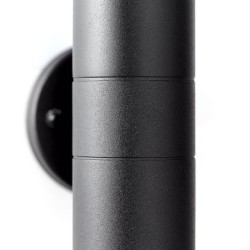 Applique murale extérieure JANDY 2L noir métal/verre - BRILLIANT - GU10 max 1...