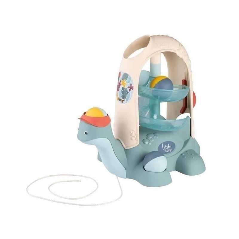 Little Smoby - Tortue a Balles - 2 en 1 - Circuit de Balles, Jouet a Tirer - ...
