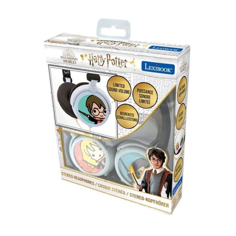 Casque stéréo filaire pliable pour enfants Harry Potter - LEXIBOOK - Limitati...
