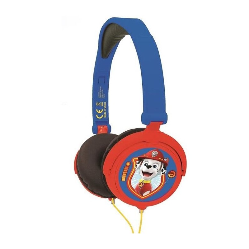 Casque stéréo filaire pliable Pat' Patrouille pour enfants avec limitation de...