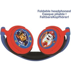 Casque stéréo filaire pliable Pat' Patrouille pour enfants avec limitation de...