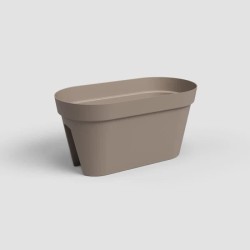 ARTEVASI Jardiniere pour balcon CAPRI -Gris taupe - 30 x 60 x H 30 cm - 26,8L