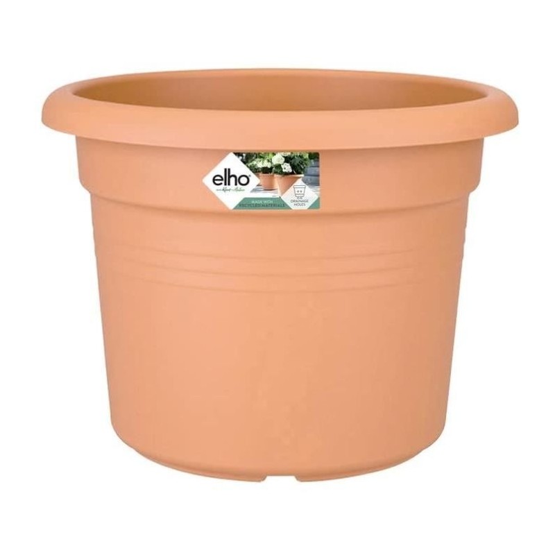 ELHO Pot de fleurs Green Basics cilinder - Ø 43,8 x H 33,8cm - Terre cuite doux