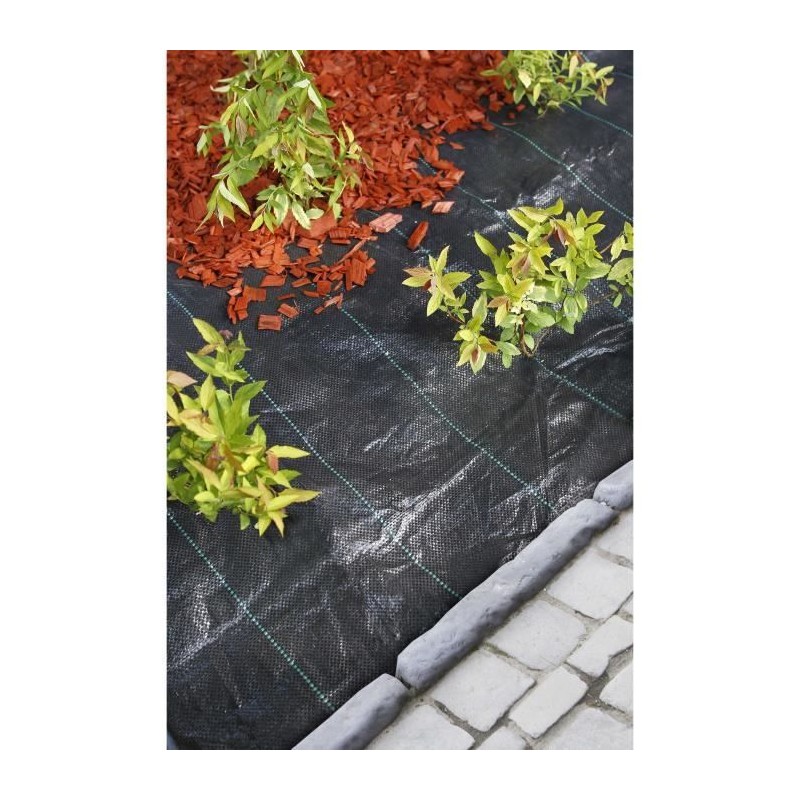 Toile de paillage paysages noire 3,30 x 5 m, traité anti UV, 100 g/m² - Bâche...