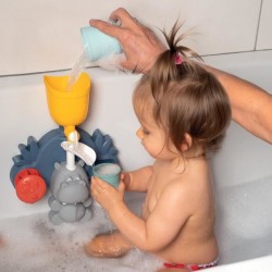 Jouet de bain Smoby Little Smoby Hippo - Toboggan et roues pour bébé de 18 mo...