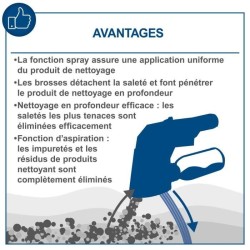 Brosse universelle pour taches profondes - SCHEPPACH - PRB300 - Compatible av...