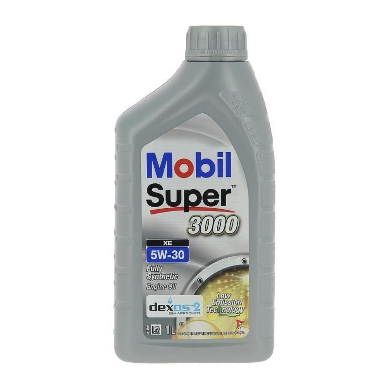 Huile moteur 5W-30 Synthétique - MOBIL - Super 3000 - Formula-XE -bidon 1L - ...