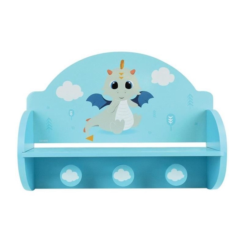 FUN HOUSE Léon le Dragon 713338 ETAGERE PORTEMANTEAU Dimensions : ± H. 33 x L...