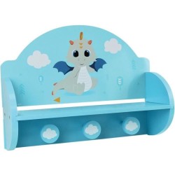 FUN HOUSE Léon le Dragon 713338 ETAGERE PORTEMANTEAU Dimensions : ± H. 33 x L...