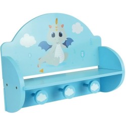 FUN HOUSE Léon le Dragon 713338 ETAGERE PORTEMANTEAU Dimensions : ± H. 33 x L...