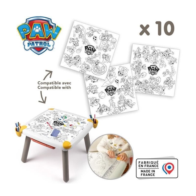 Smoby - Recharge Coloriages pour la Kid table créative - 10 feuilles de color...