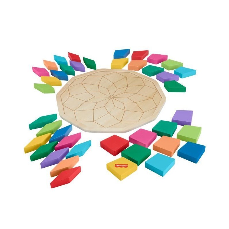 Fisher-Price-Puzzle Mandala en Bois-Puzzle 40 pieces motif
